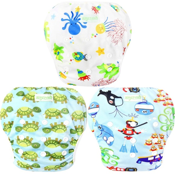 wegreeco Baby & Toddler Snap One Size Adjustable Reusable Baby Swim Diaper - Picture 6 of 14